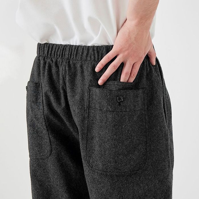 Wool Nylon Melton Pants / CH(Charcoal)