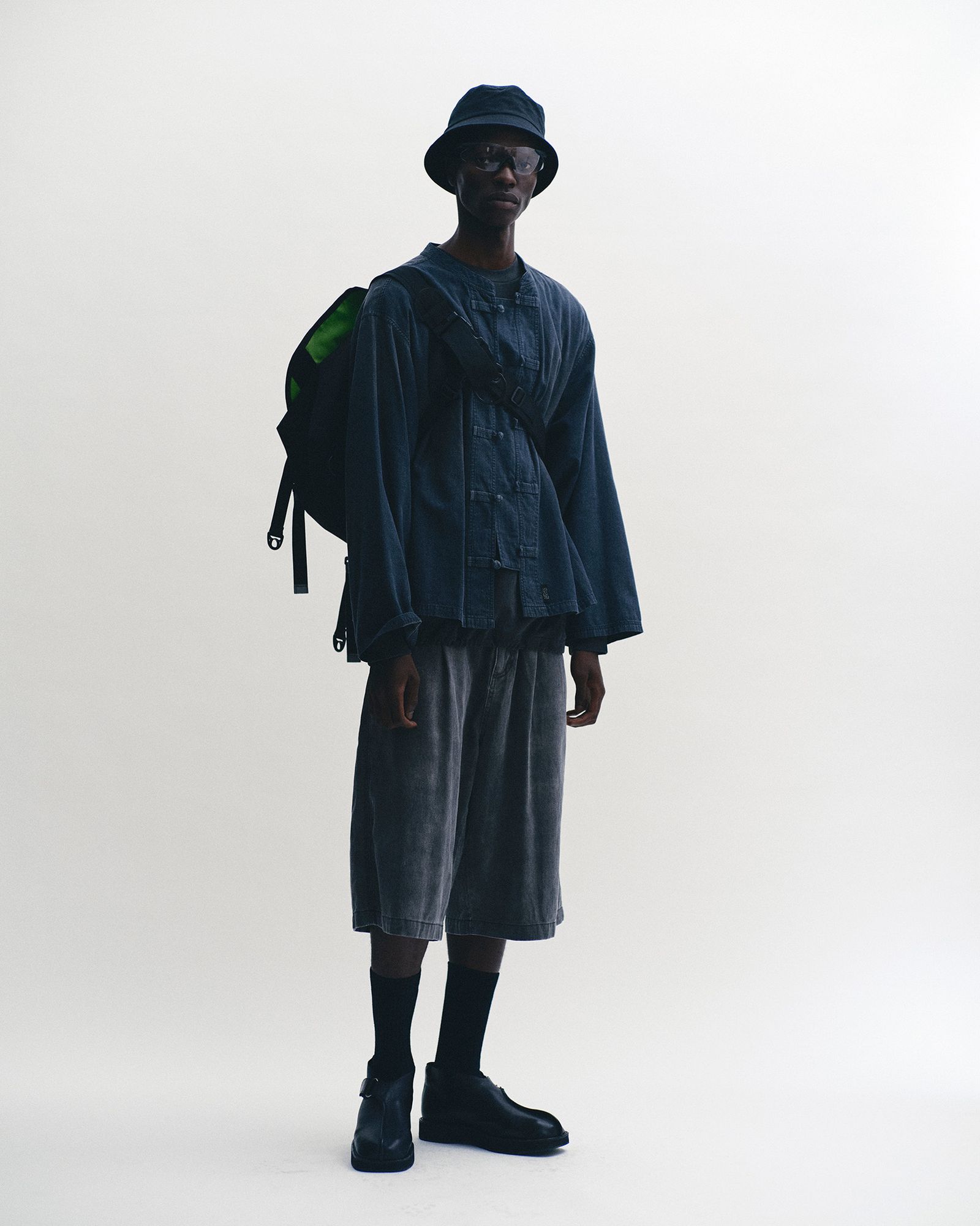 COTTON TWILL SKATE SHORTS / Vintage Black