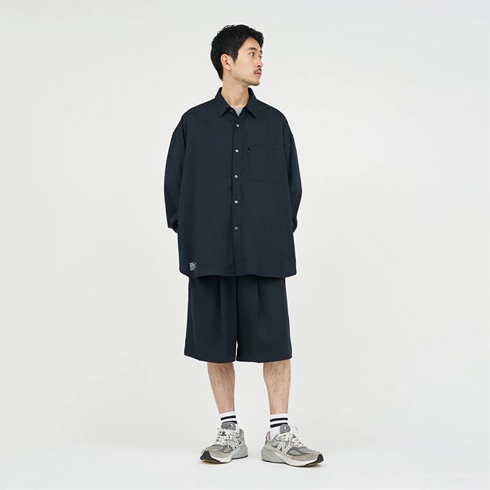 COOLFIBER UTILITY REGURLAR COLLAR SHIRT / NAVY