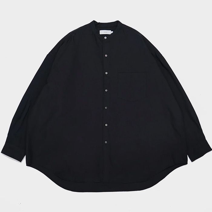 Graphpaper - Oxford Oversized Band Collar Shirt / BLACK | Stripe Online  Store