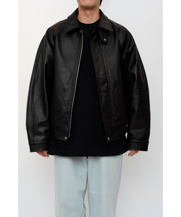 UNIVERSAL PRODUCTS - GOATLEATHER DRIZZLER JACKET / BLACK | Stripe 