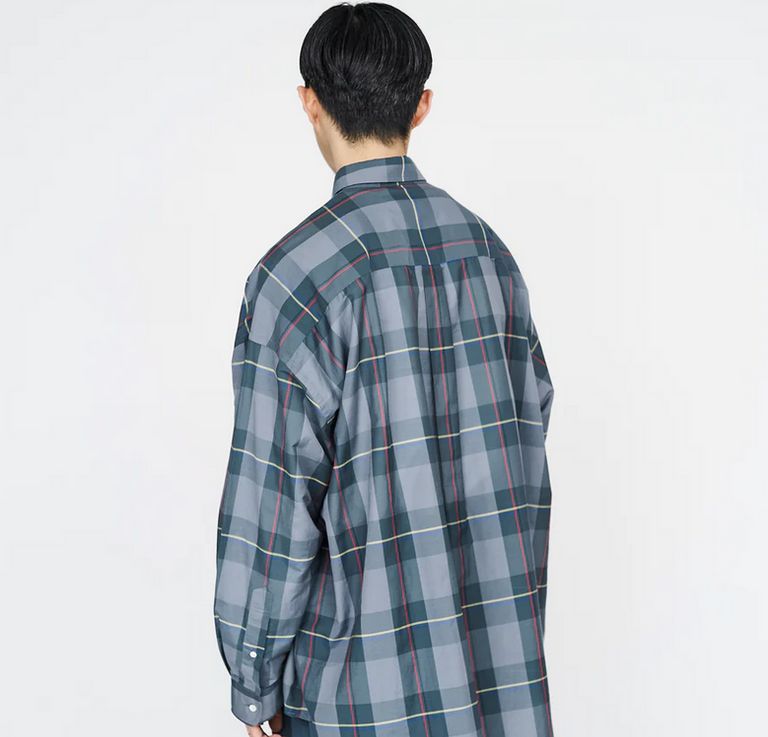 Graphpaper - Sheer Check Oversized Regular Collar Shirt / CHECK