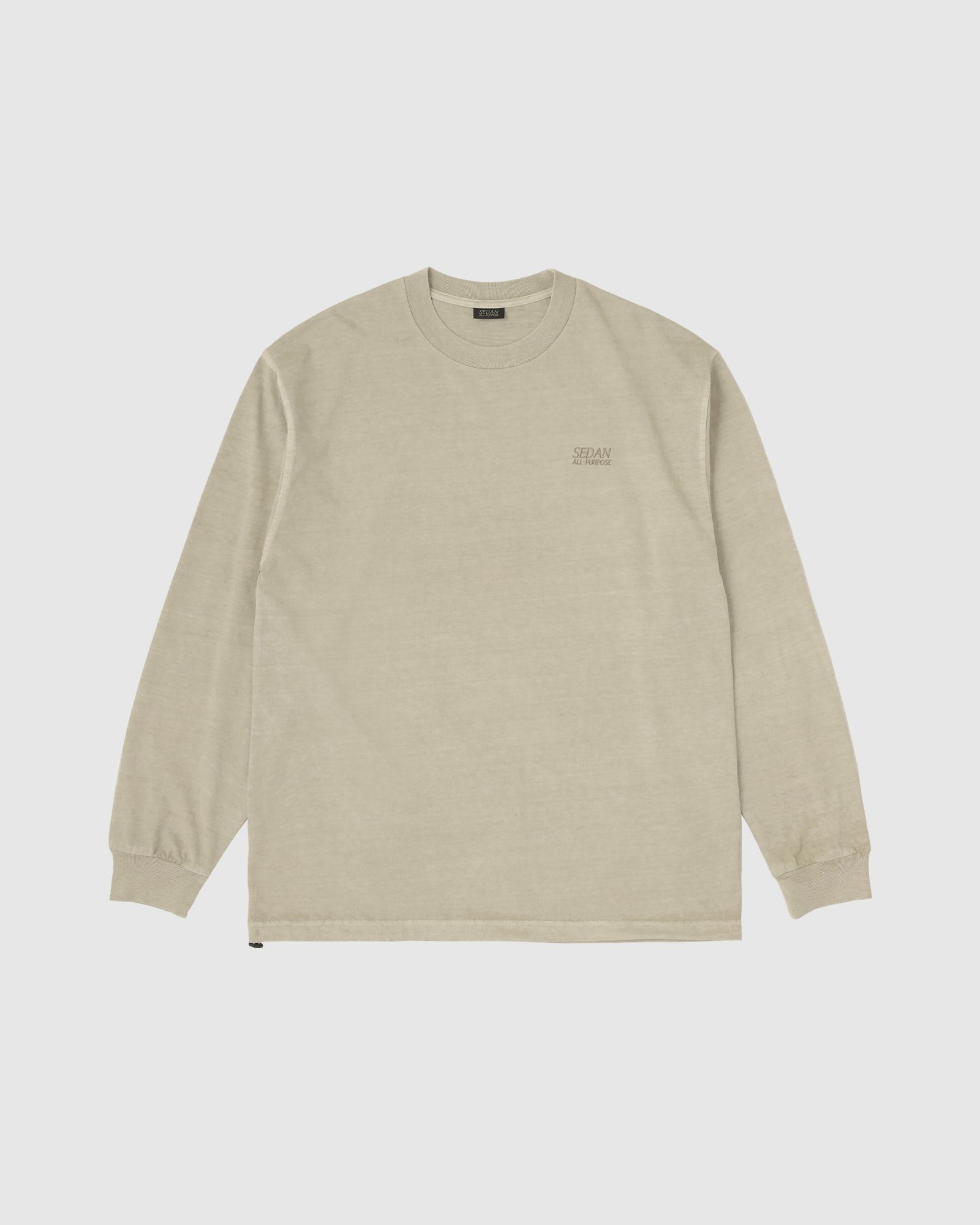 PIGMENT DYED L/S TEE / MARBLE STONE