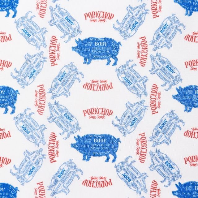 PORK AOP SHIRT / WHITE / 総柄プリントシャツ