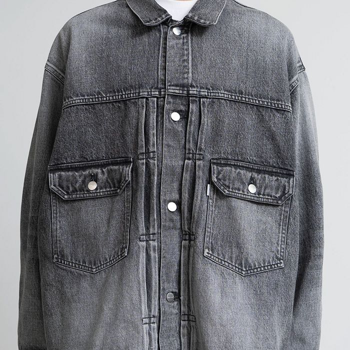 Selvage Denim Zip Jacket -LIGHT FADE- / BLACK LIGHT FADE