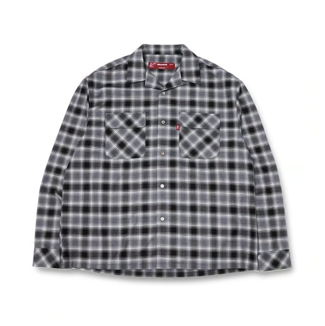 HideandSeek - Ombre Check L/S Shirt(24aw) / GRY / オンブレチェックシャツ | Stripe  Online Store