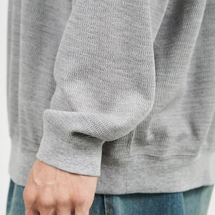 Wool Honeycomb Mock Neck Thermal  / H.GRAY