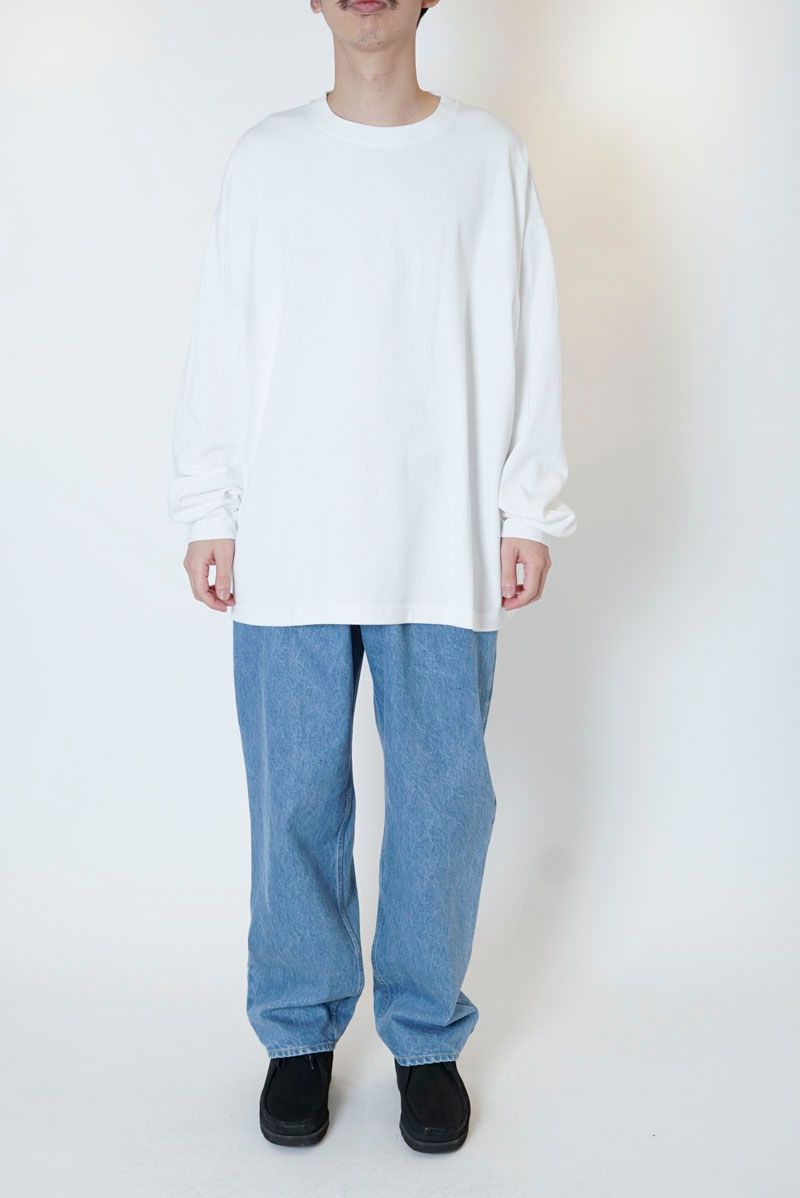 EVCON - WIDE L/S T-SHIRT / WHITE | Stripe Online Store