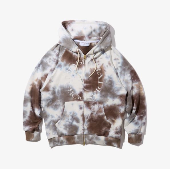 Dyed Full Zip Hooded Sweatshirt (Light Camo) / Light Camo /  ジップパーカー