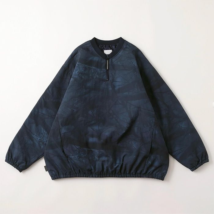 BASEBALL HALF ZIP JACKET  | NAVY TREE CAMO