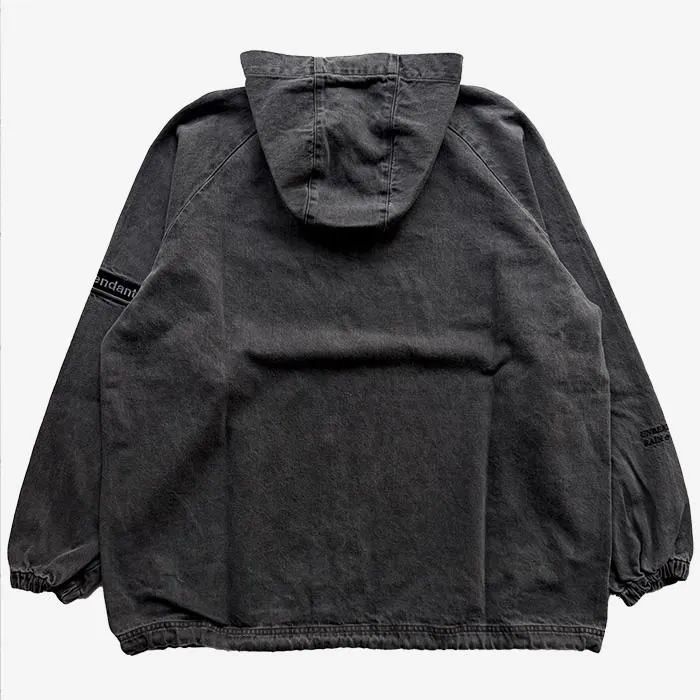 MOLE HOODED LS SHIRT PIGMENT DYE / BLACK