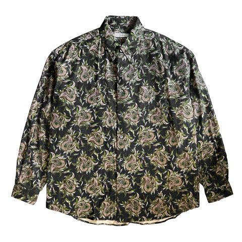 BUDS PAISLEY B.D SHIRT / D GRAY / バッズペイズリー柄シャツ