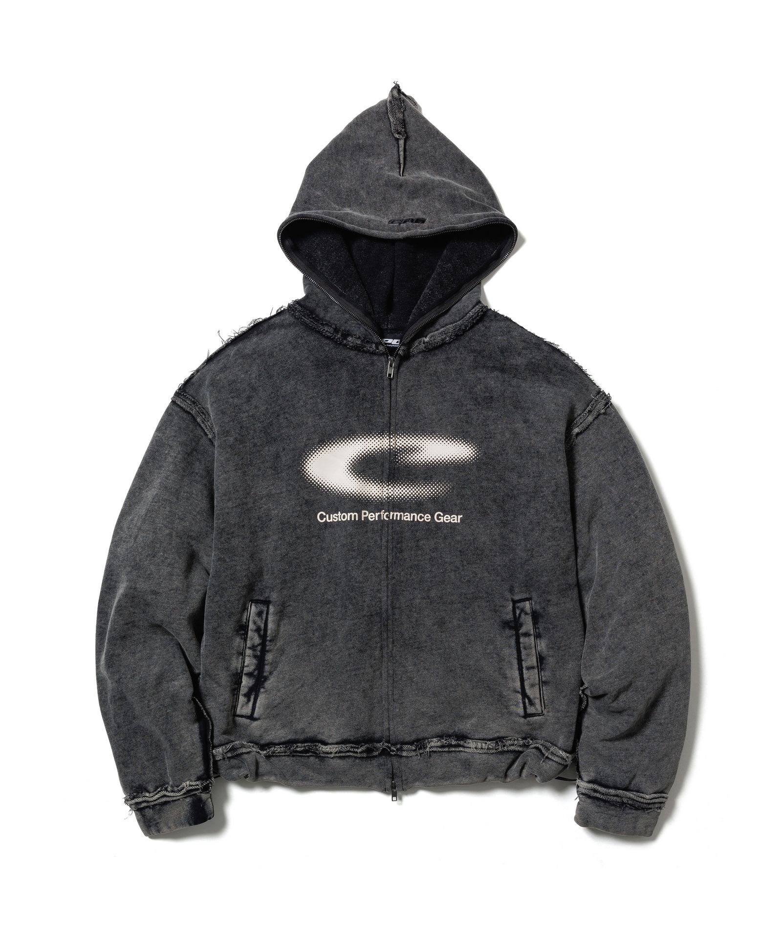 CPG HT LOGO ZIP HOODIE / BLACK / パウダー加工ジップパーカー / FS1887