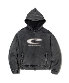 CPG HT LOGO ZIP HOODIE / BLACK / パウダー加工ジップパーカー / FS1887