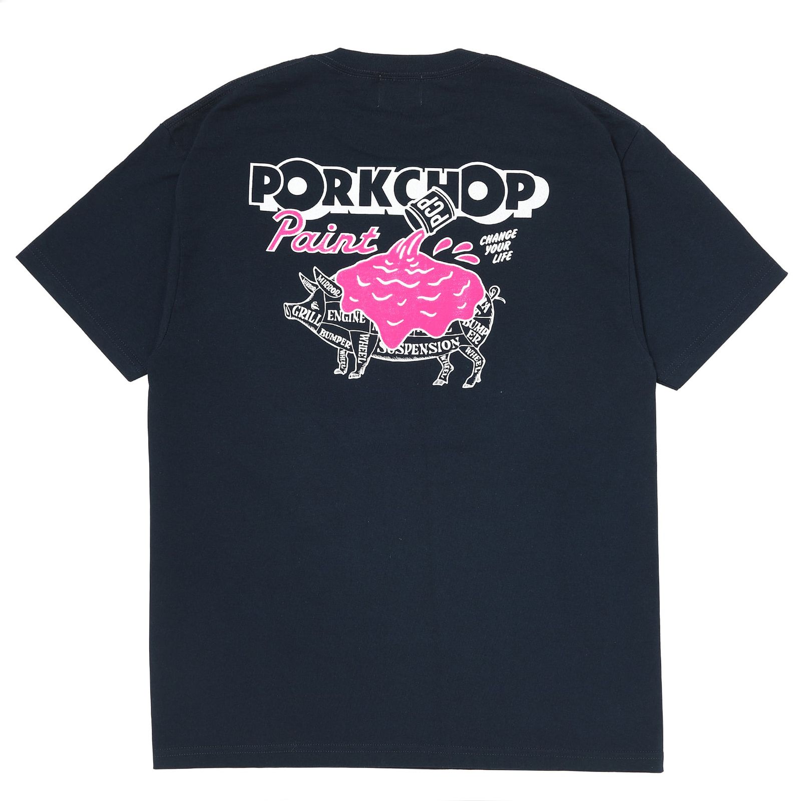 PCP PORK TEE / NAVY / プリント ティーシャツ