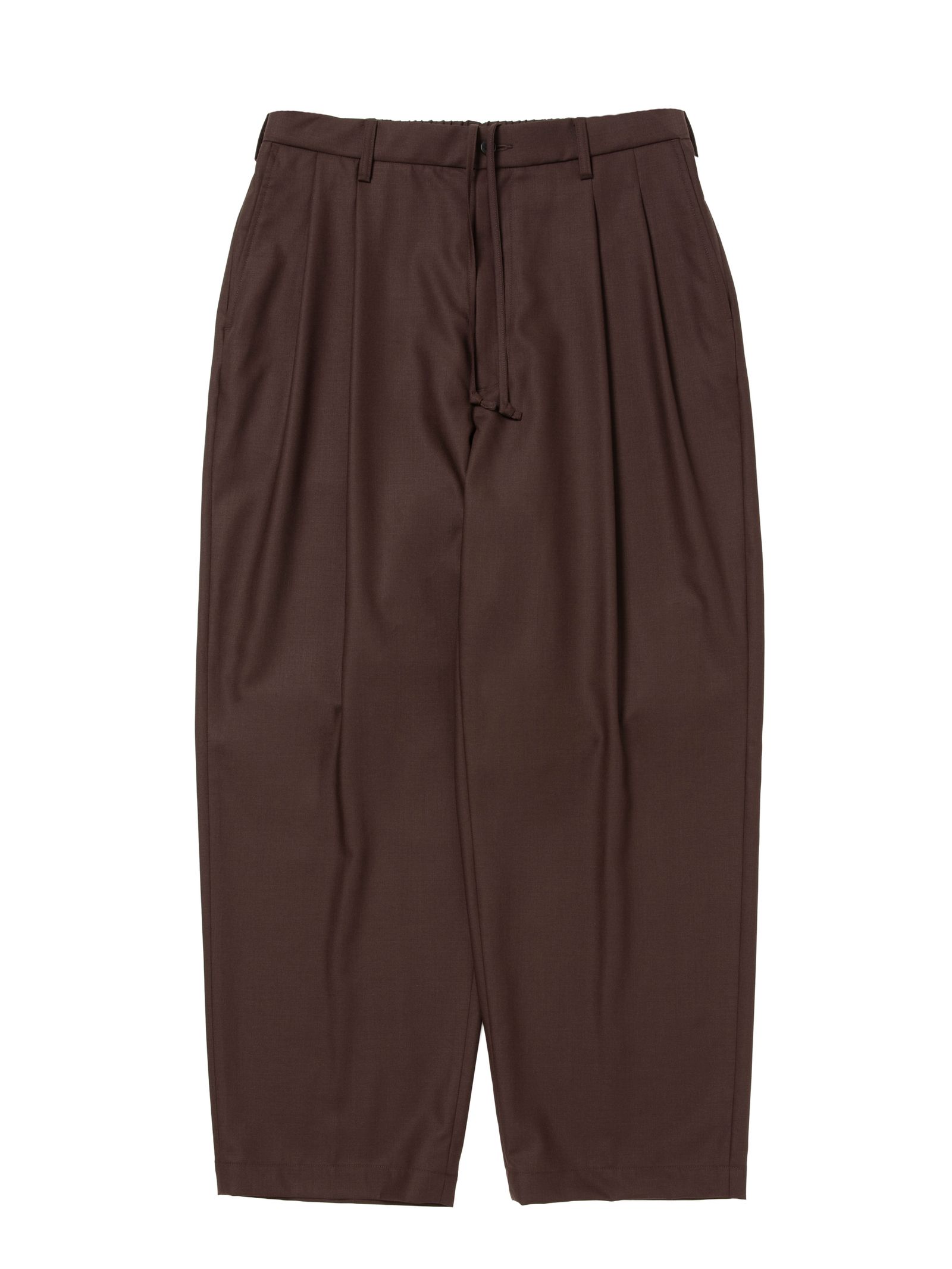 T/W Twill 2 Tuck Wide Easy Trousers / BROWN /  ツータックイージートラウザーズ / CTE-25S106