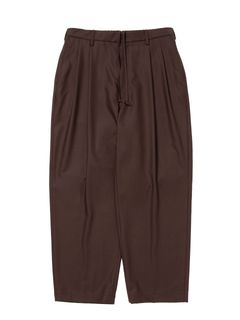 T/W Twill 2 Tuck Wide Easy Trousers / BROWN /  ツータックイージートラウザーズ / CTE-25S106