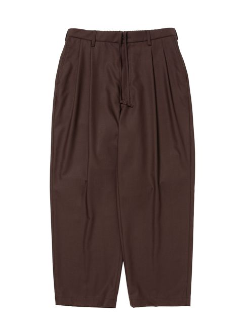 T/W Twill 2 Tuck Wide Easy Trousers / BROWN /  ツータックイージートラウザーズ / CTE-25S106