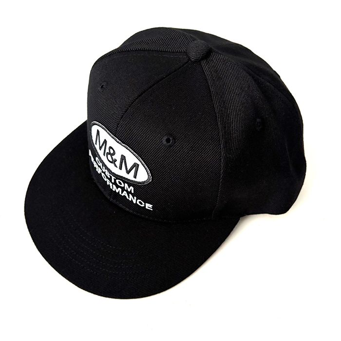 Flat Visor Cap / BLACK / スナップバックキャップ