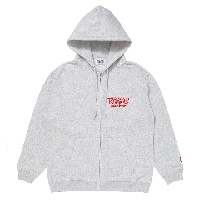 SC LOGO ZIP UP HOODIE / ASH / ジップパーカー