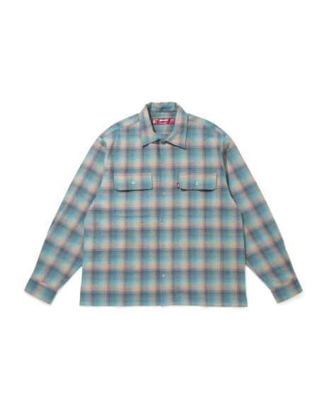 Flannel Check L/S Shirt / SAX / フランネルチェックシャツ