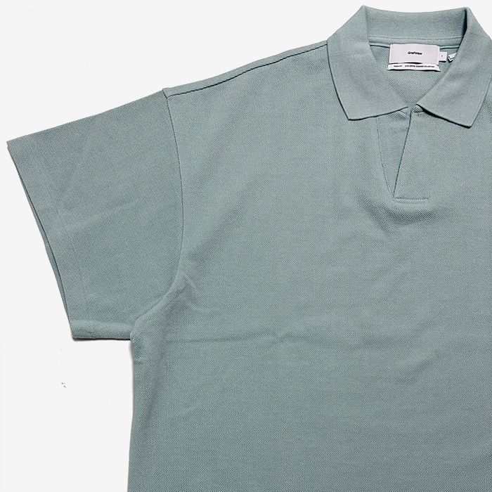 Cotton Pique Jersey S/S Skipper Polo / Smoke Blue