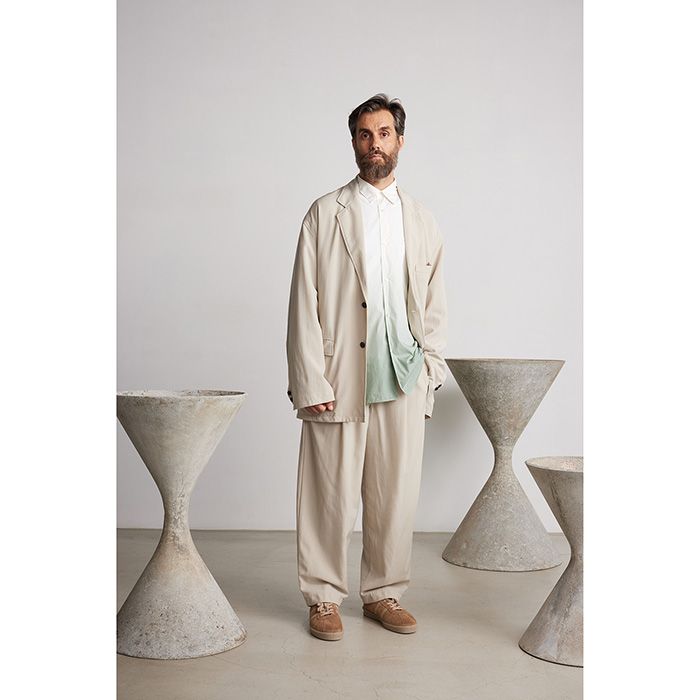 Broad L/S Oversized Regular Collar Shirt / PALE GREEN