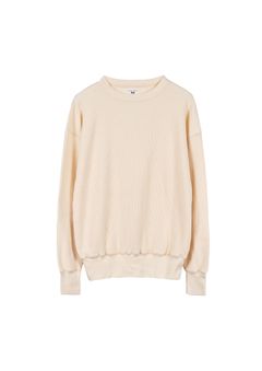 WAFFLE SWEAT CREW / NATURAL