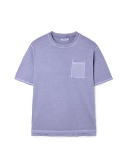 DWELLER S/S TEE COTTON JERSEY PIGMENT DYE / PURPLE