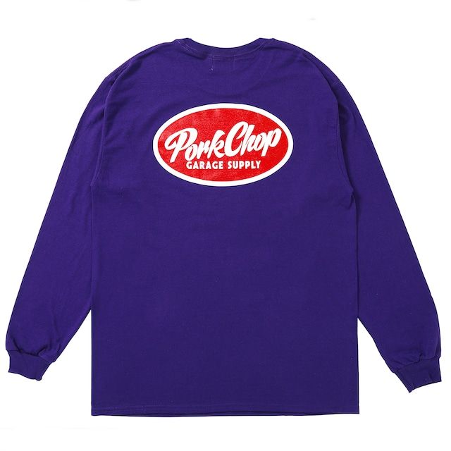 NC OVAL SCRIPT L/S TEE / PURPLE / プリントロンティー