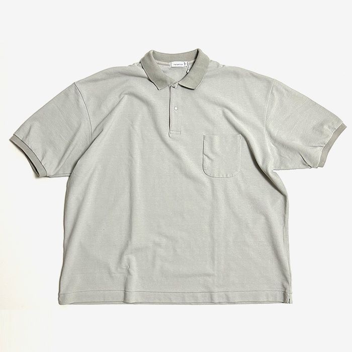 nanamica - S/S Polo Shirt / LH(Light Gray) | Stripe Online Store