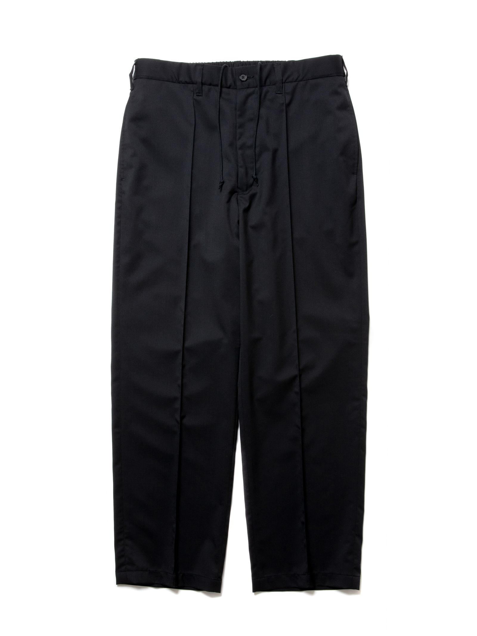 Combat Wool Twill Pin Tuck Easy Trousers / Black / イージーパンツ - S