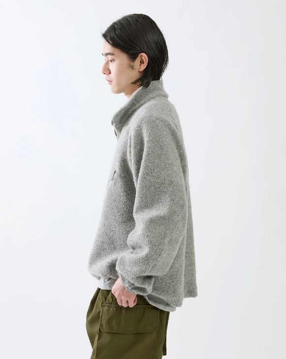 HIKER HALF ZIP PULLOVER WOOL POLY NYLON PILE / HEATHER GRAY