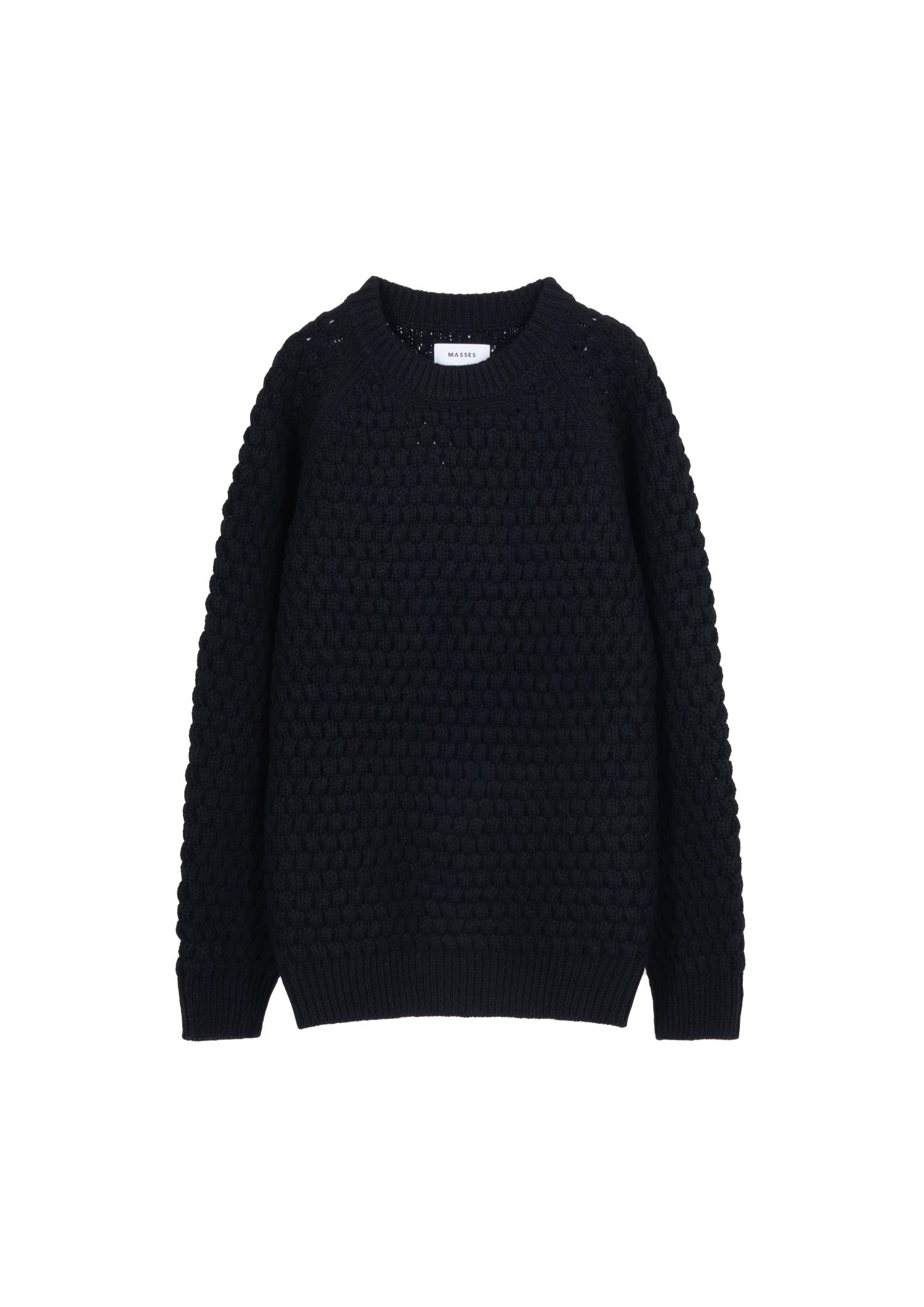 SWEATER POPCORN / BLACK / フィッシャーマンニット