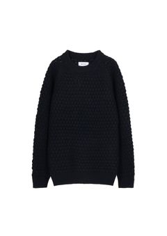 SWEATER POPCORN / BLACK / フィッシャーマンニット