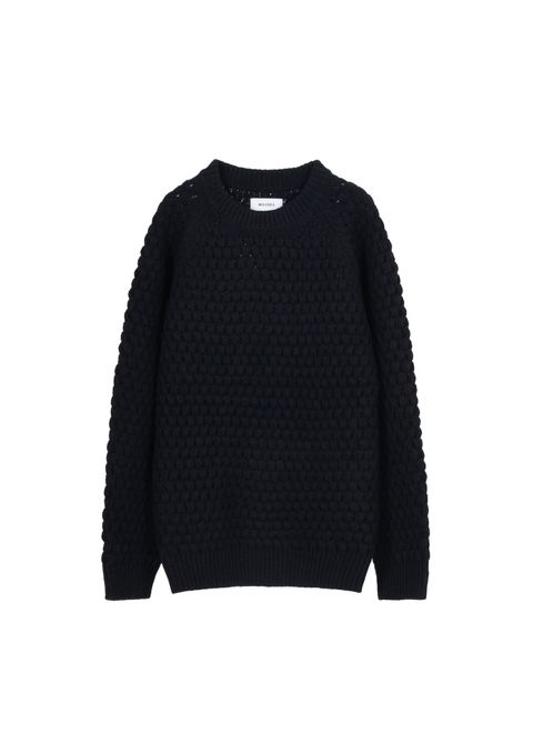 SWEATER POPCORN / BLACK / フィッシャーマンニット