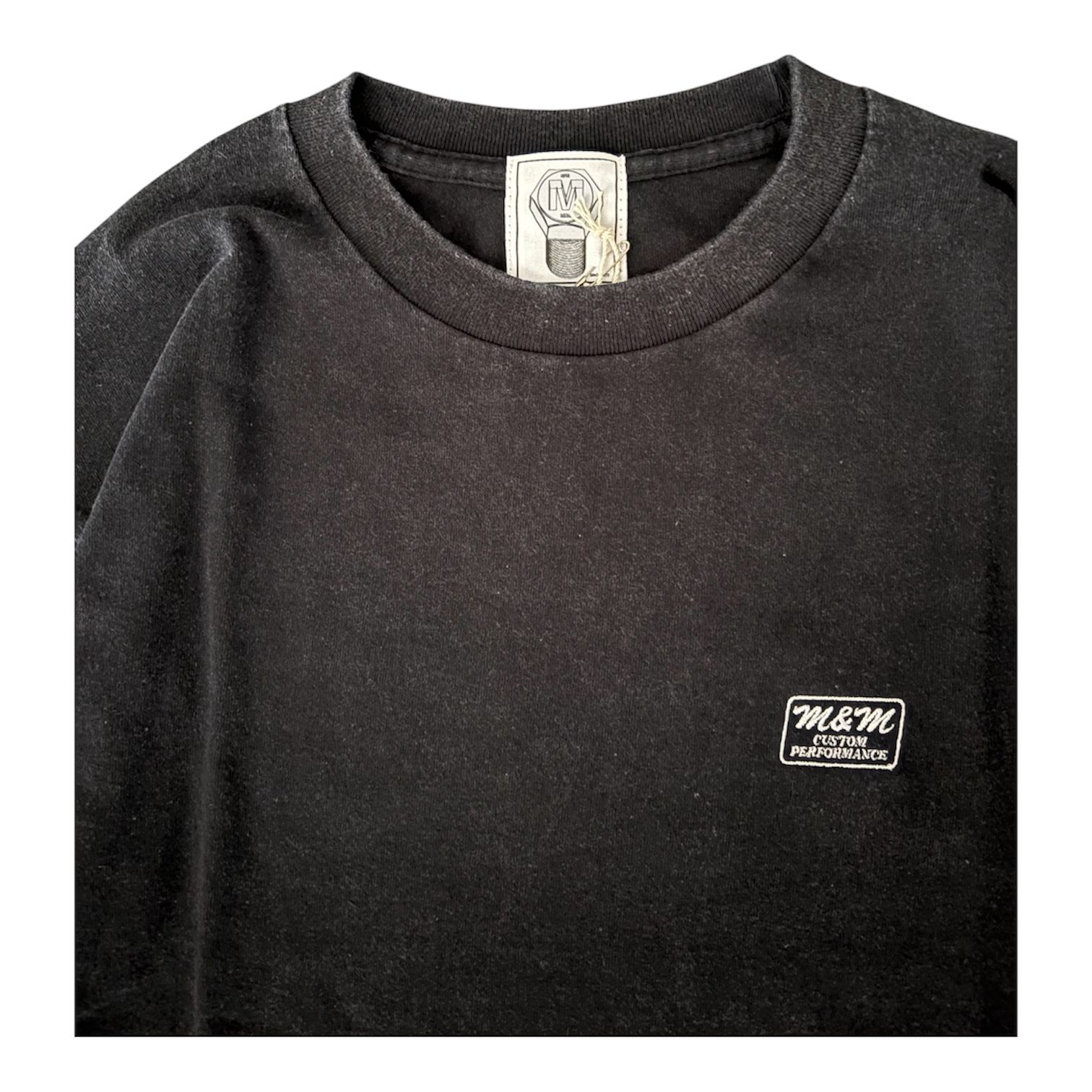FADE WASH L/S TEE / F.BLACK / プリントロングスリーブティー