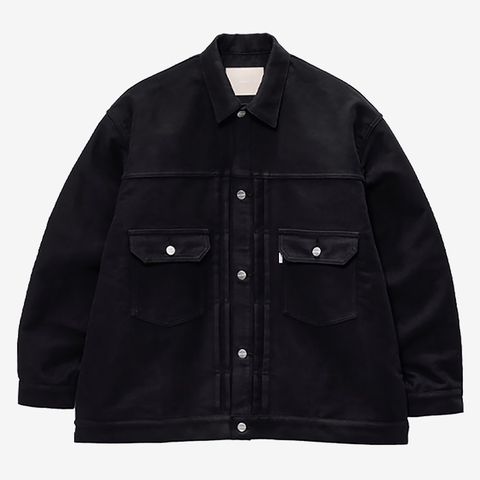 Cotton Double Serge Jacket / Black