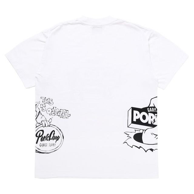 24 MULTI LOGOS TEE / WHITE / マルチロゴプリントティー