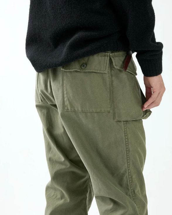TROOPER 4P TROUSERS COTTON BACK SATIN VW / OLIVE / カーゴトラウザーズ