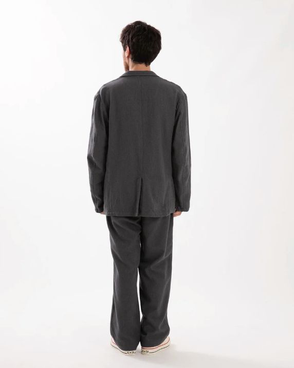 LABORER EASY TROUSERS WOOL COTTON TWILL / HEATHER CHARCOAL / トラウザーズ