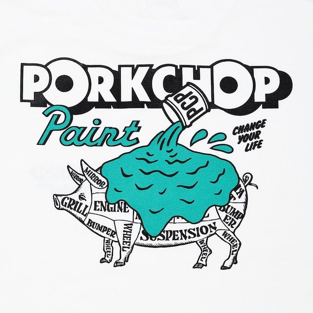 PCP PORK TEE / WHITE / プリント ティーシャツ