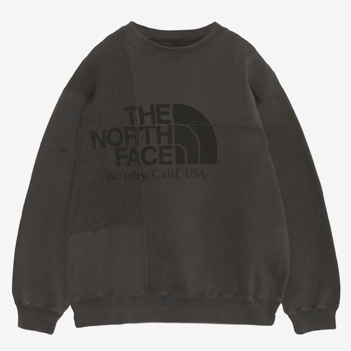 Field Patchworked Crewneck Sweatshirt / AH(Asphalt Gray)