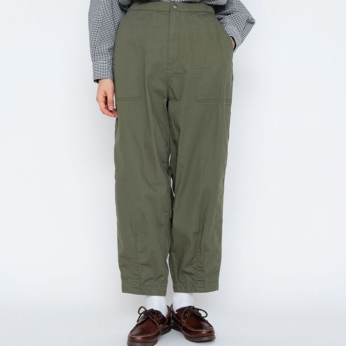 Ripstop Wide Cropped Field Pants / OD(Olive Drab)