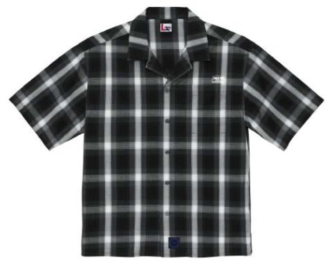 OPEN COLLAR S/S SHIRT / BLACK/WHITE / オープンカラーシャツ / 26MMSH04