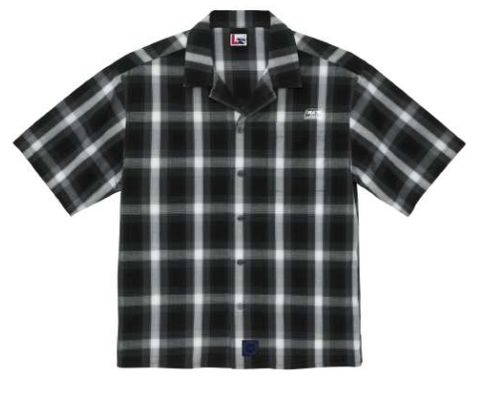 OPEN COLLAR S/S SHIRT / BLACK/WHITE / オープンカラーシャツ / 26MMSH04