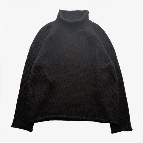 Roll Neck Knit / Red Black