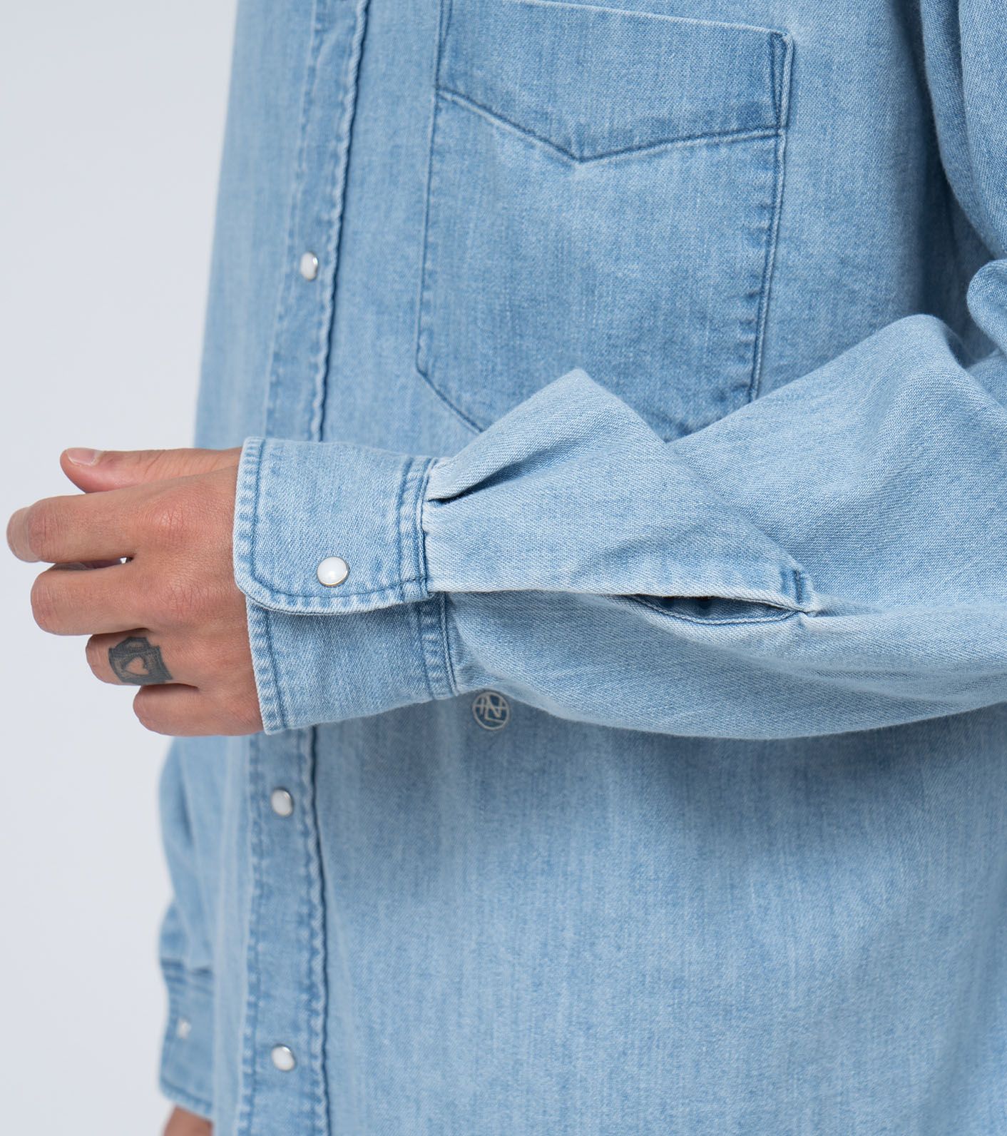 Regular Collar Light Denim Shirt / IB(Indigo Bleach)