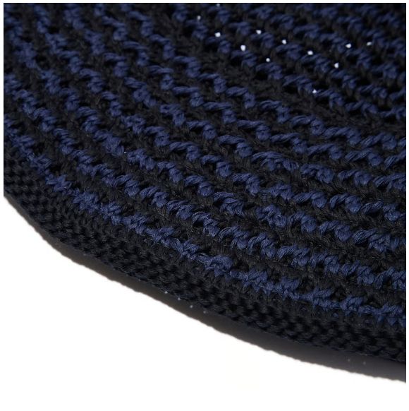 Cotton Croche Knit Hat / BLACK /  クロシェニットハット