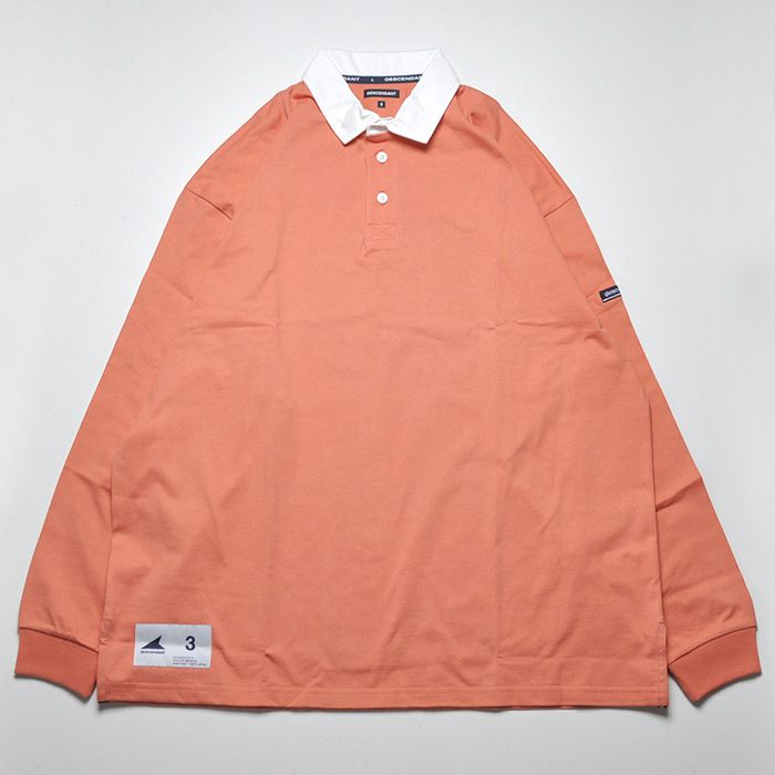 DESCENDANT - CROUCH POLO LS / ORANGE | Stripe Online Store